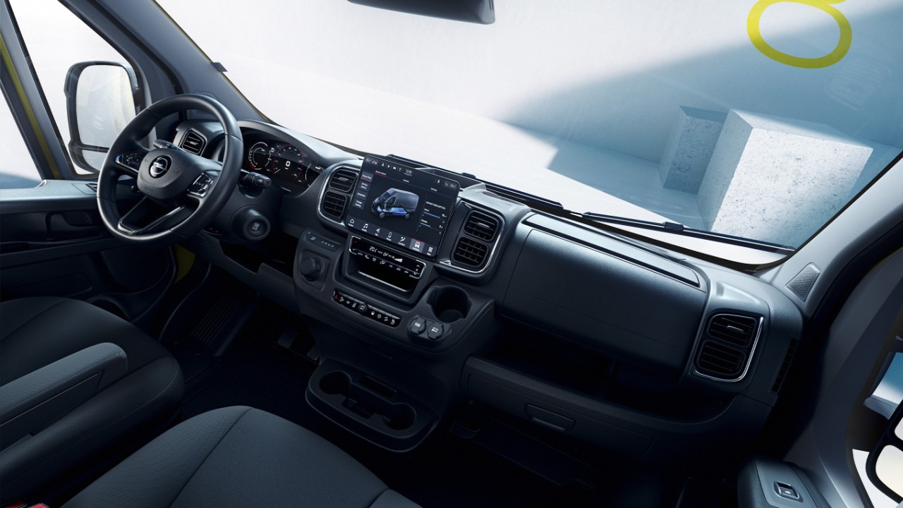 Vista interior del Nuevo Opel Movano Eléctrico